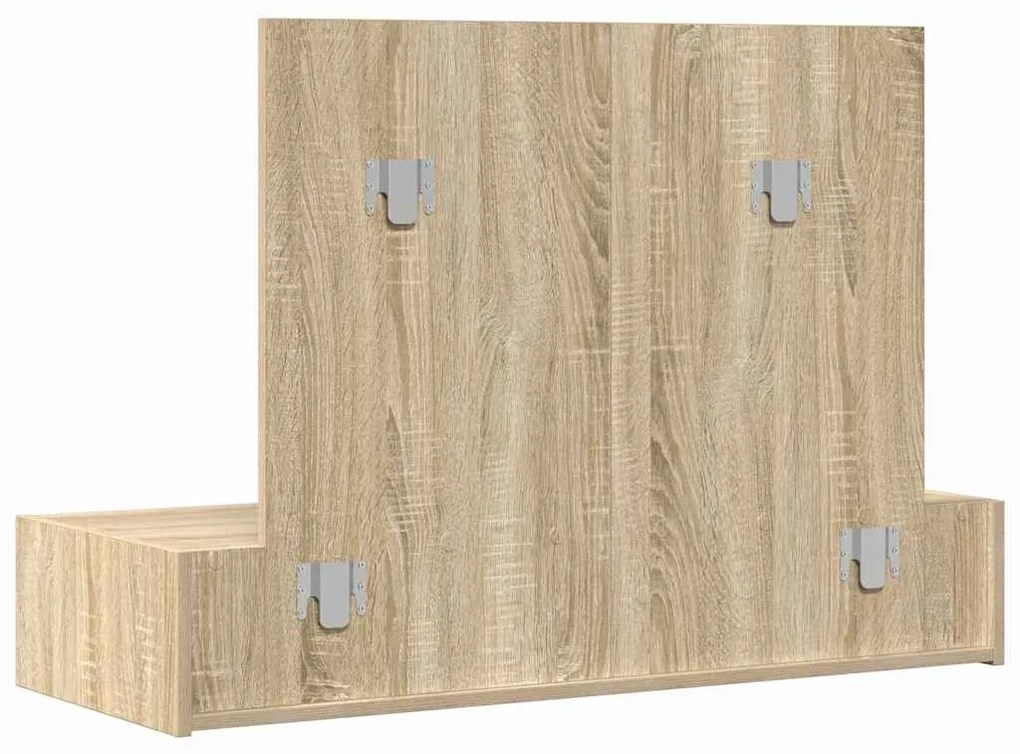 Mesa de Maquiagem Suspensa Carvalho Sonoma 100x40x70 cm