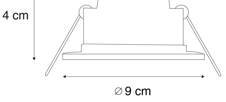 Conjunto de 6 Spots Embutidos Brancos c/ LED Dim to Warm 7W IP65 - Blanca