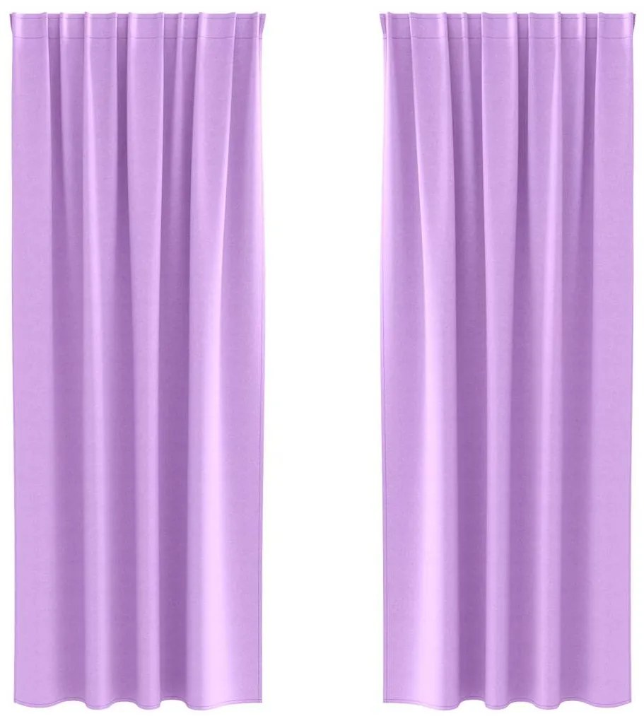 Cortinas com cortinas 2 pcs Roxo 245 x 140 cm Poliéster