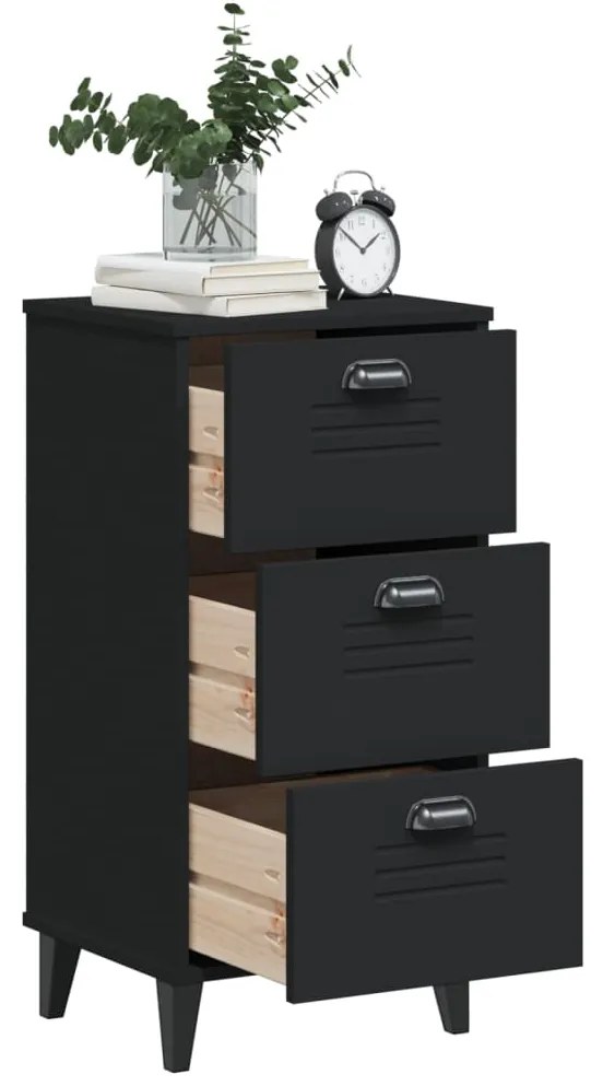 Mesa de cabeceira VIKEN derivados de madeira preto