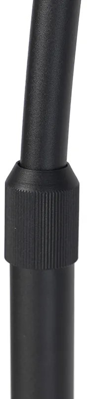 Candeeiro de arco preto com abajur em veludo azul com dourado 50 cm - XXL