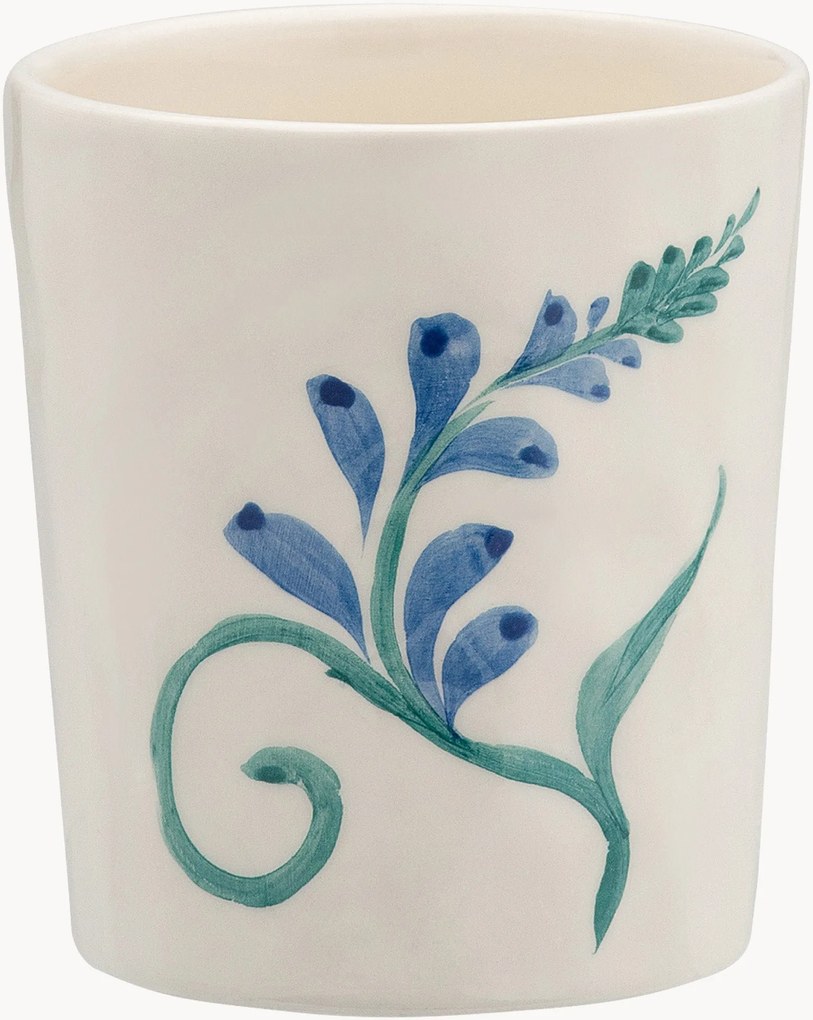 Caneca pintada à mão Indigo Flora