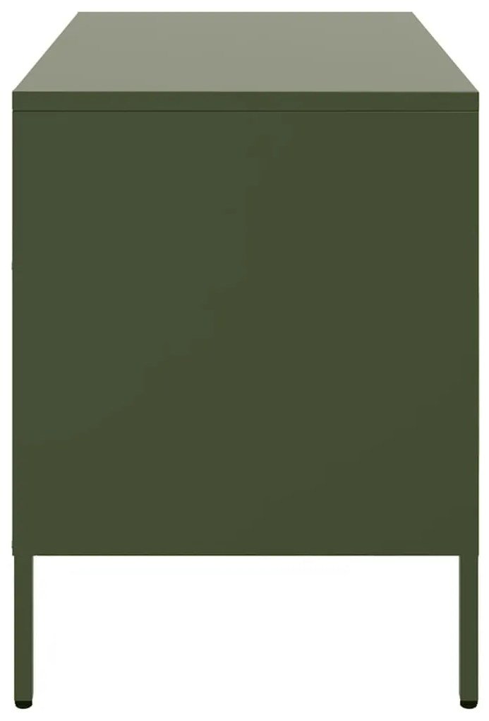 Móveis de TV 2 pcs 68x39x50,5 cm aço verde-azeitona