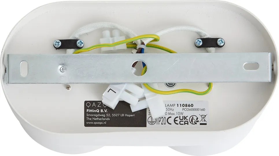 Foco de Superfície Moderno Branco GU10 50mm 2 Luzes Inclinável - Echo