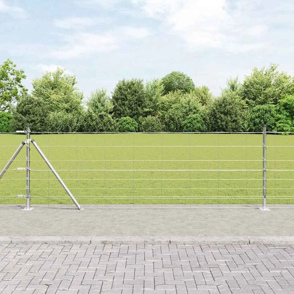 vidaXL Cerca de Campo 0,8x25 m em Aço Galvanizado