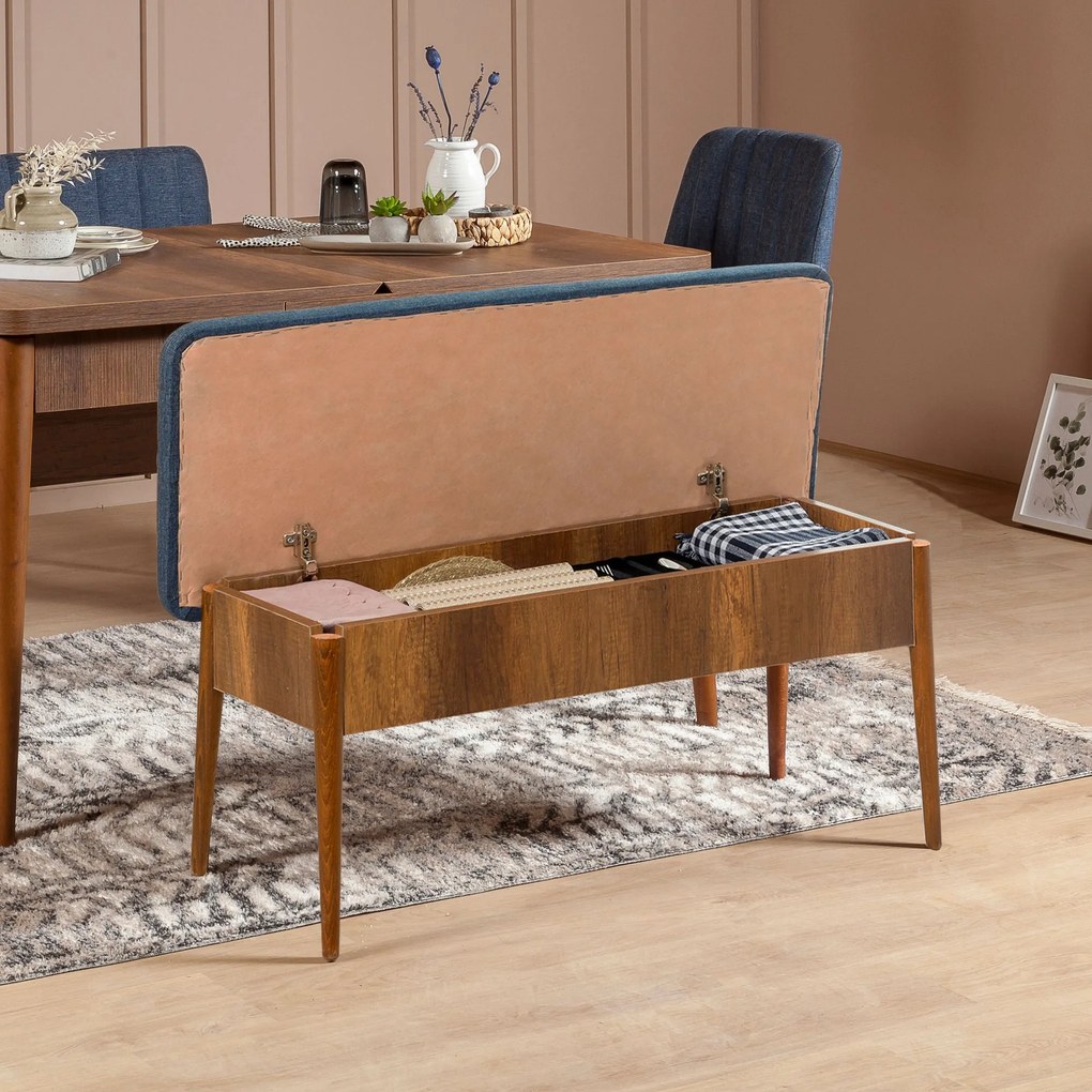 ****
Conjunto de Mesa de Jantar Extensível e Cadeiras Vina – Nogueir