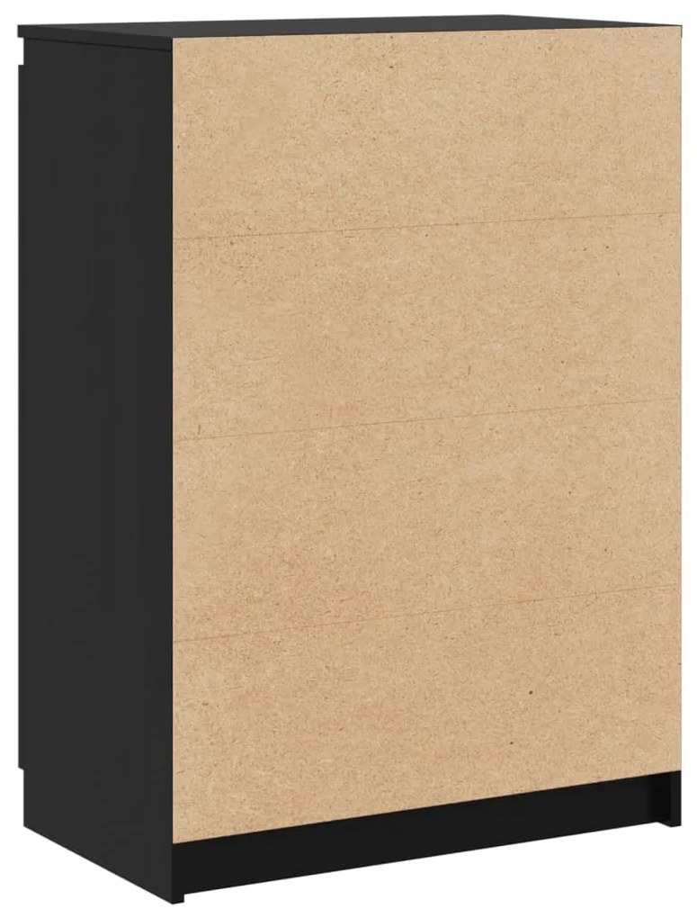 Aparador pinho maciço 60x36x84 cm preto