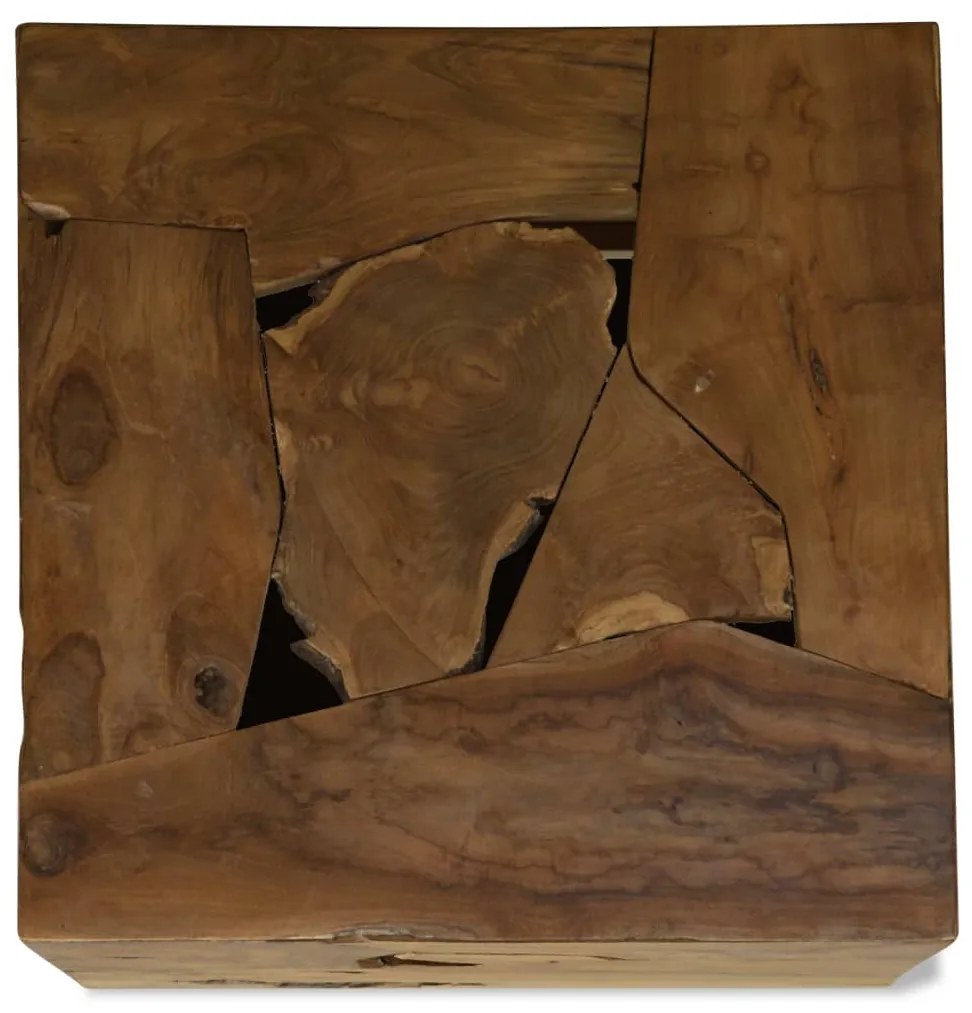 Mesa de centro 50x50x35 cm teca genuína castanho