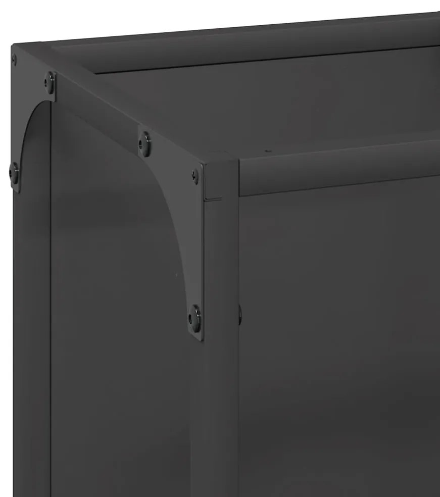 Suporte para lenha 25x25x60 cm aço laminado a frio preto