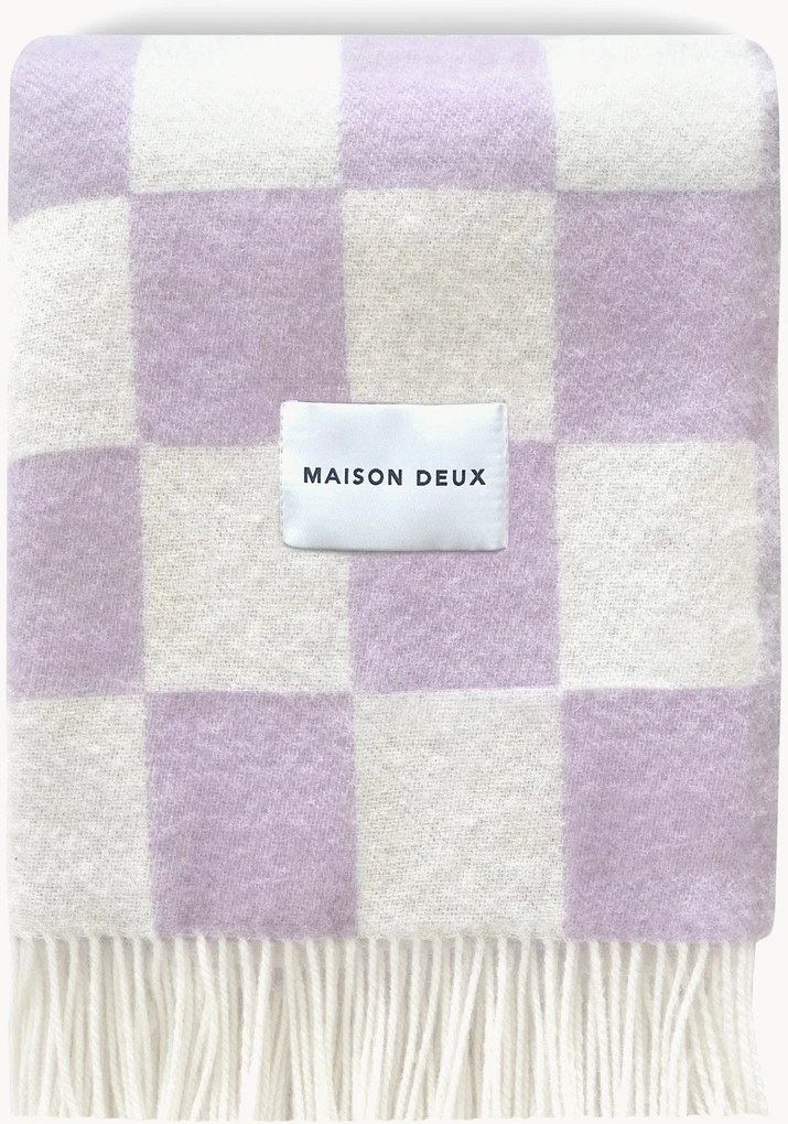 Manta em lã com padrão xadrez Checkerboard