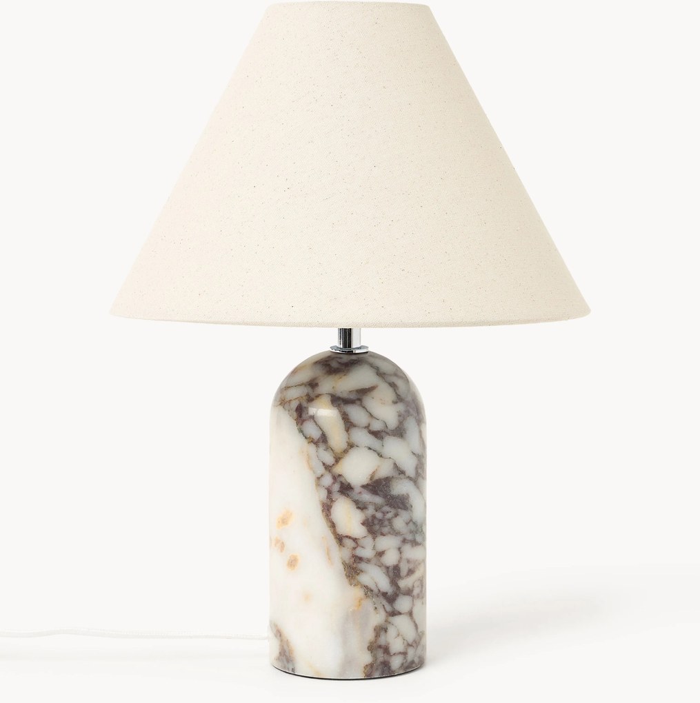 Candeeiro de mesa com base em mármore Calacatta Viola Gia