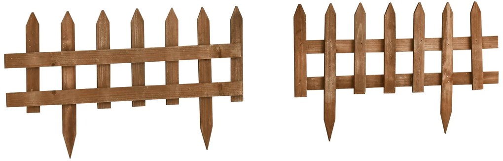 Cercas de Madeira para Jardim com 12 Painéis 50x34 cm Cercas Decorativas para Exterior Fáceis de Instalar Madeira