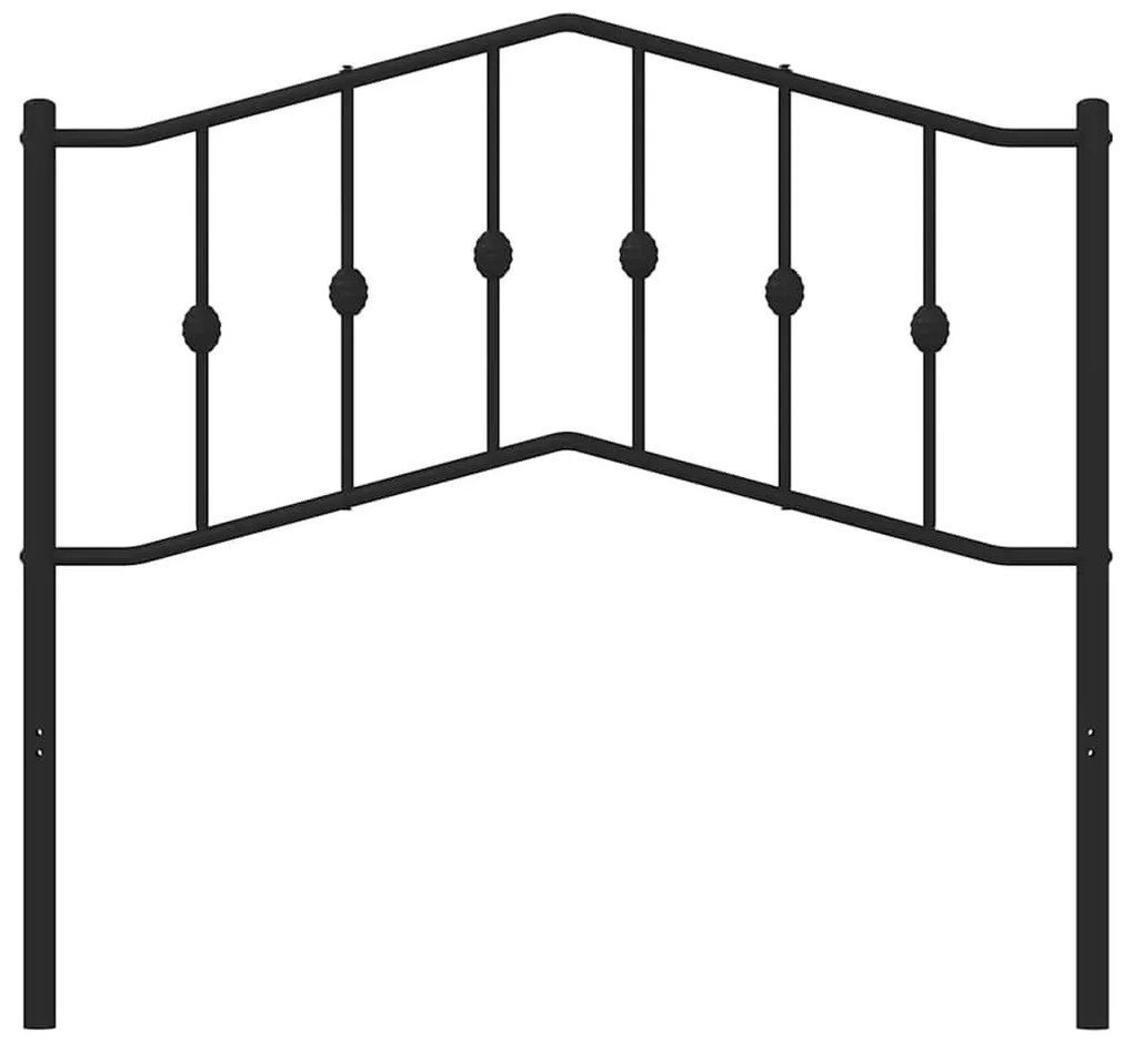 Cabeceira de cama 100 cm metal preto