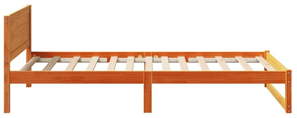 Estrutura de Cama Marrom Cera Madeira maciça 90 x 200 cm Robusta