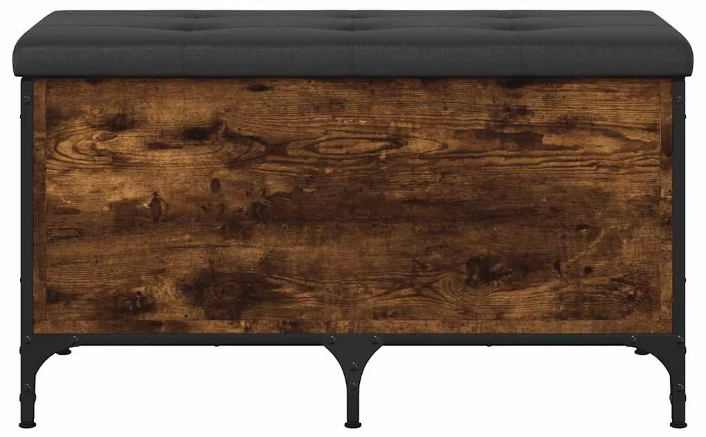 Banco de arrumação 82x42x45cm derivados madeira carvalho fumado