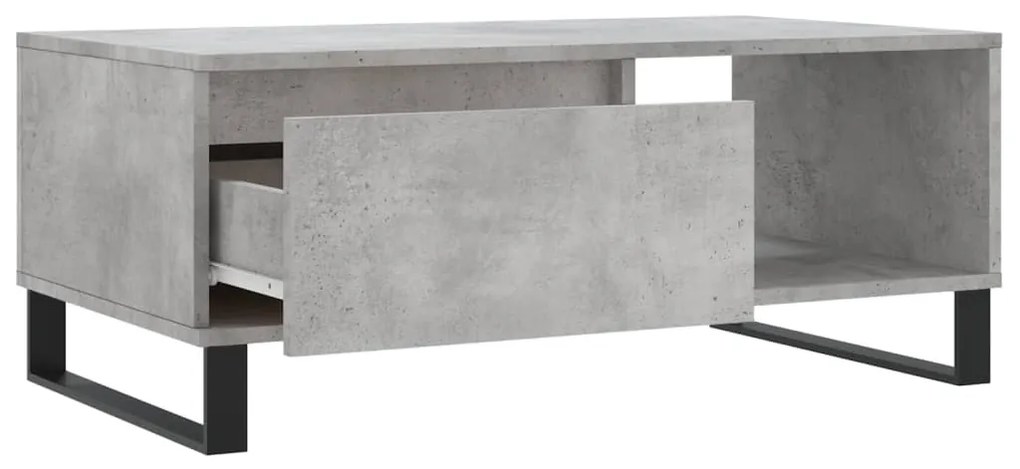 Mesa de centro 90x50x36,5 cm derivados madeira cinzento cimento