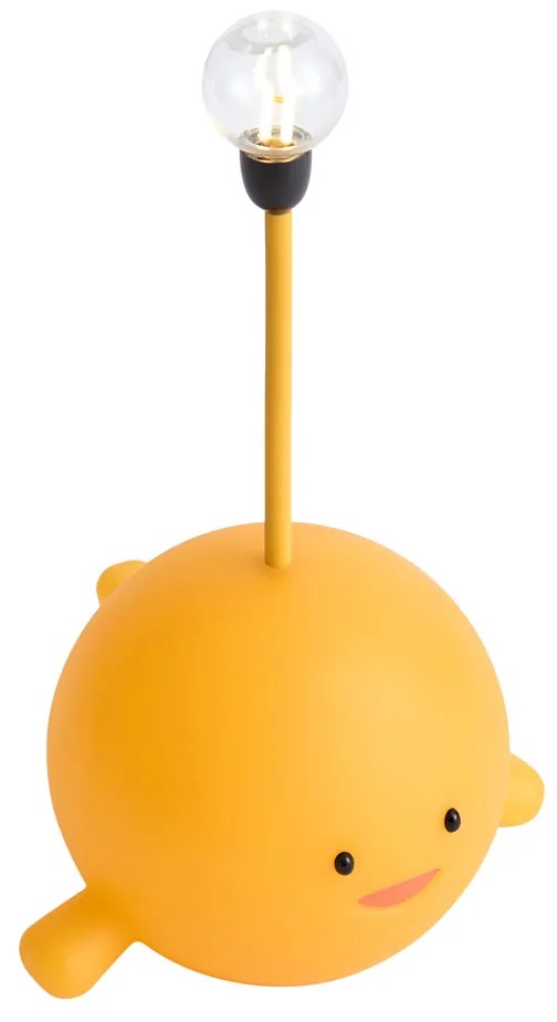 Candeeiro de Mesa Moderno Amarelo Incl. LED Recarregável - Bulby Moderno