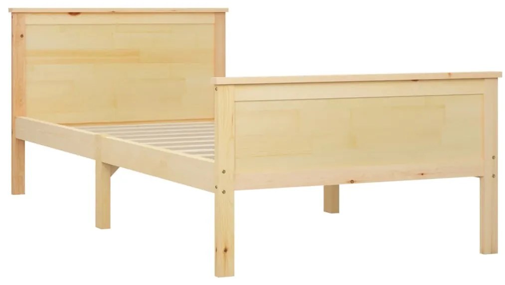 Estrutura de cama 90 x 200 cm madeira de pinho maciça