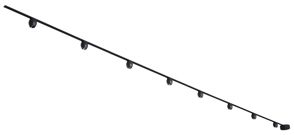 LED Modern railsysteem met 8 spots zwart 1-fase - Magnetic Zagaye Moderno