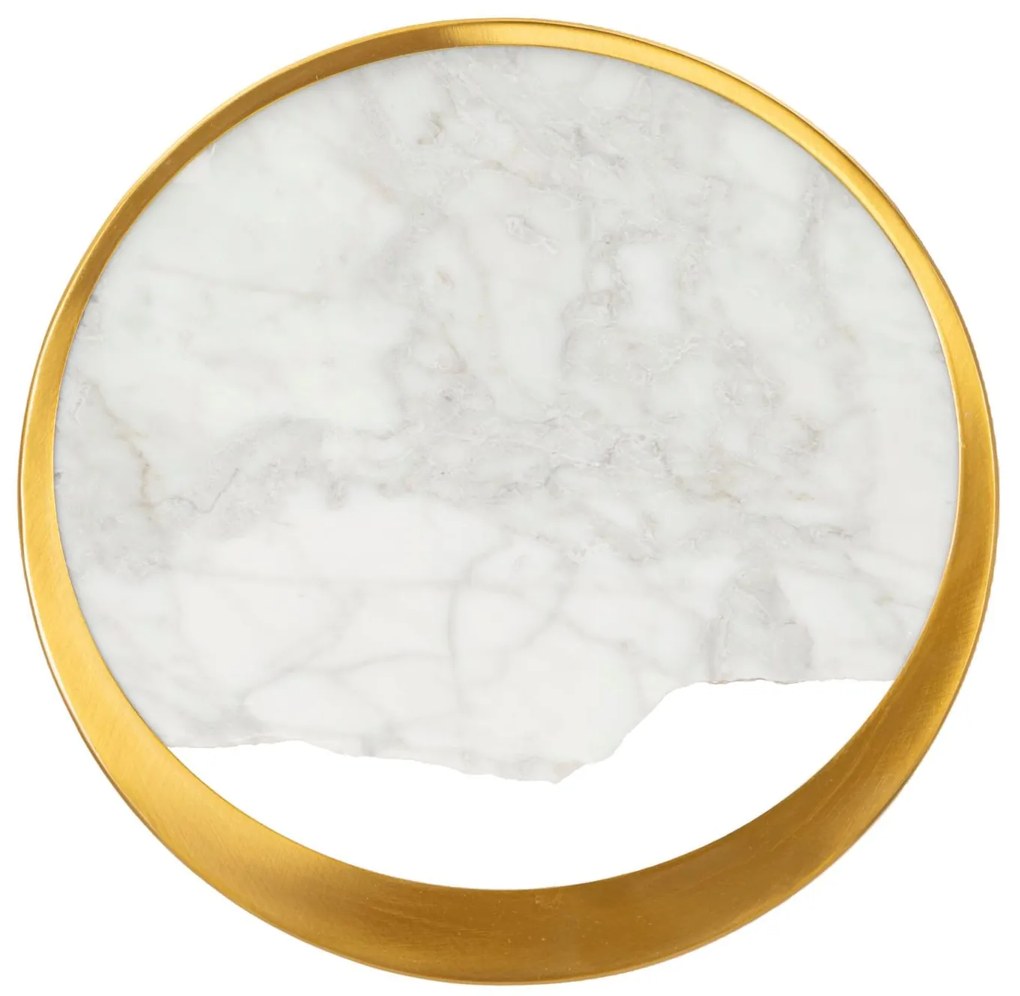 Candeeiro de Parede "Marble" Dourado e Mármore – 24x6x24 cm