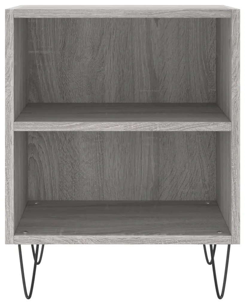 Mesas cabeceira 2pcs 40x30x50 cm derivados madeira cinza sonoma