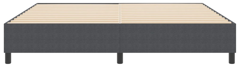 Cama Box Spring vidaXL Cinza Escuro 200x200 cm Tecido de Corduroy