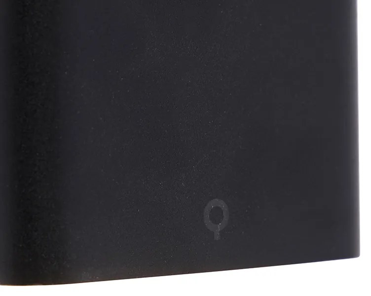 Candeeiro de parede exterior moderno preto 11,5 cm com LED IP65 - Batt Moderno