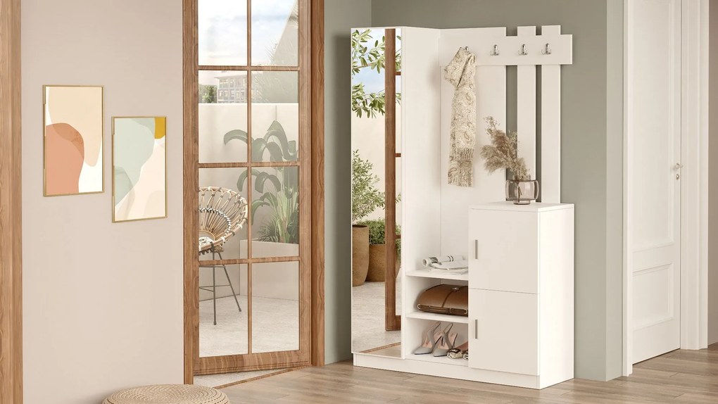 Cabideiro DD7 – Branco – 113,6 cm x 180 cm x 35 cm
