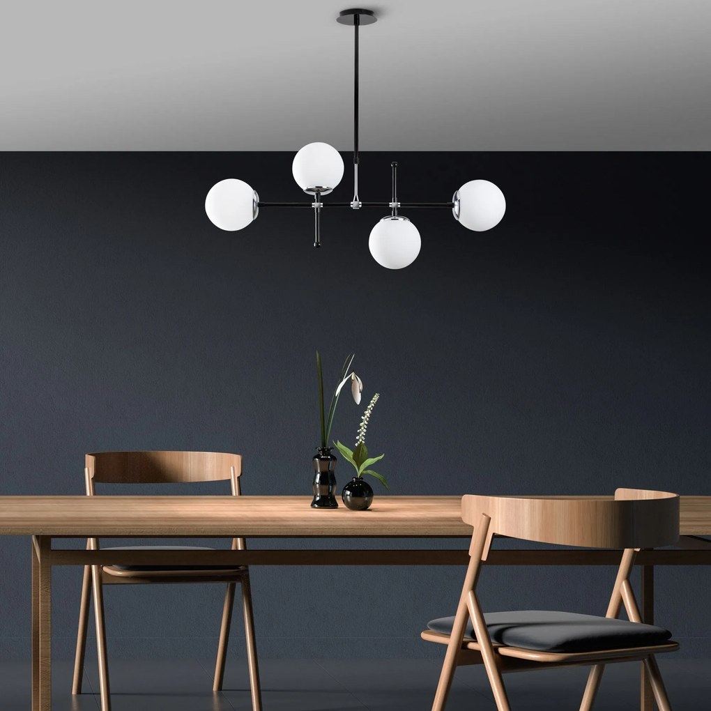 Chandelier My Legend – Preto e Branco – 90 x 15 cm