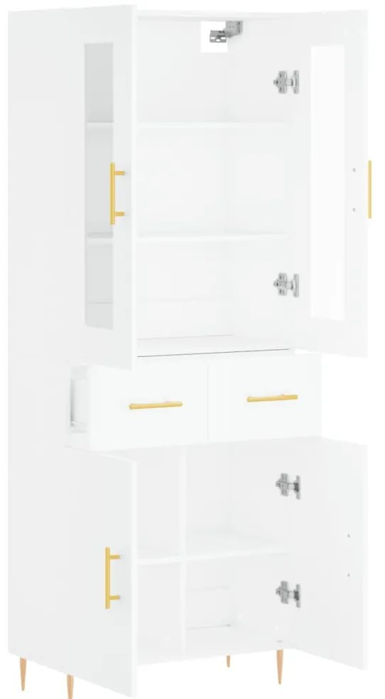 Armário alto 69,5x34x180 cm derivados de madeira branco