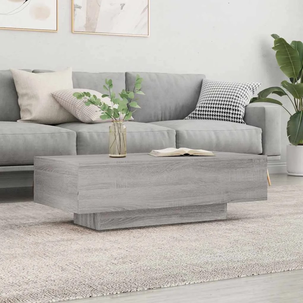 Mesa de centro 100x49,5x31 cm derivados de madeira cinza sonoma