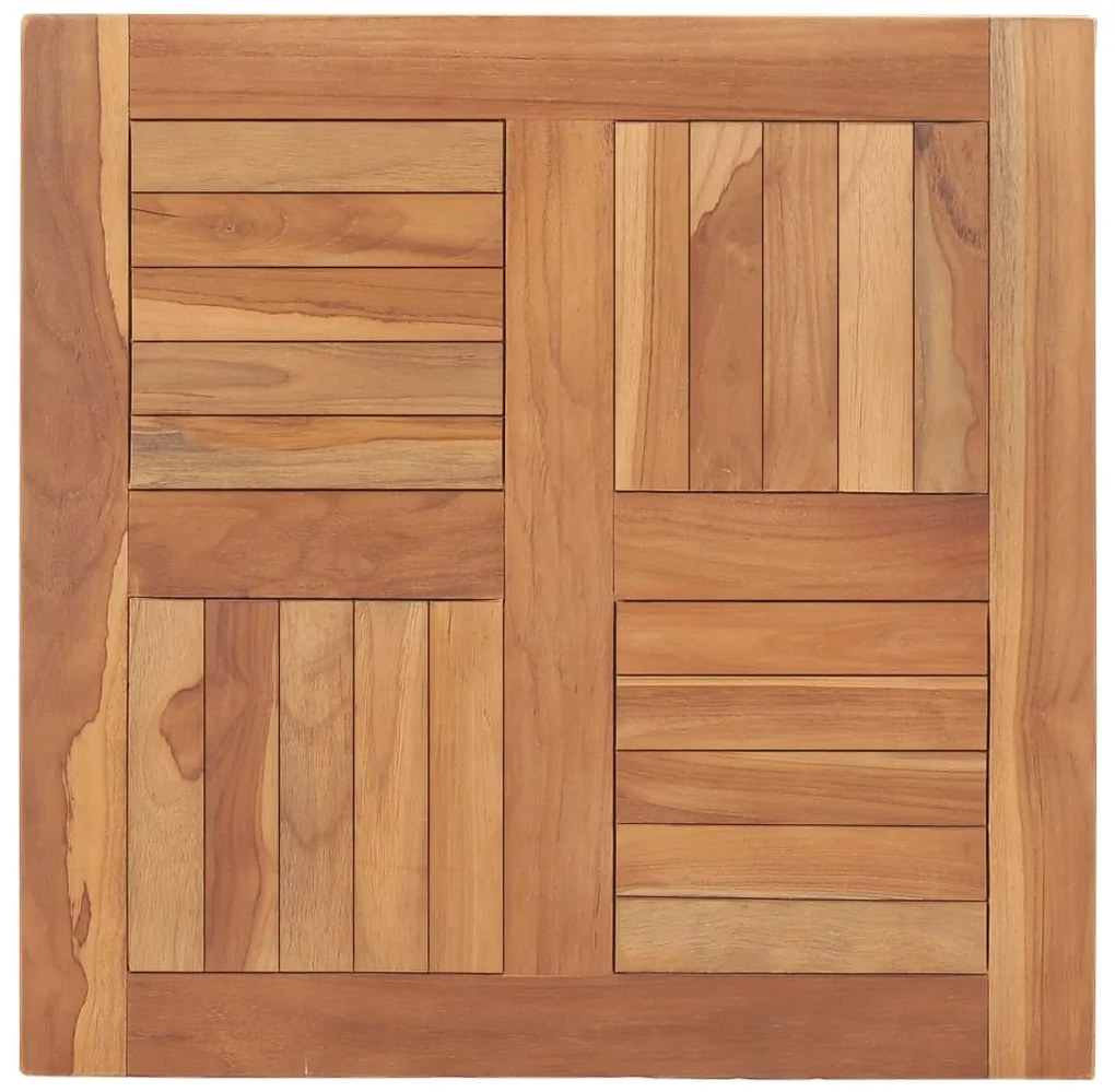 vidaXL Tampo de mesa 60x60x2,5 cm madeira de teca maciça
