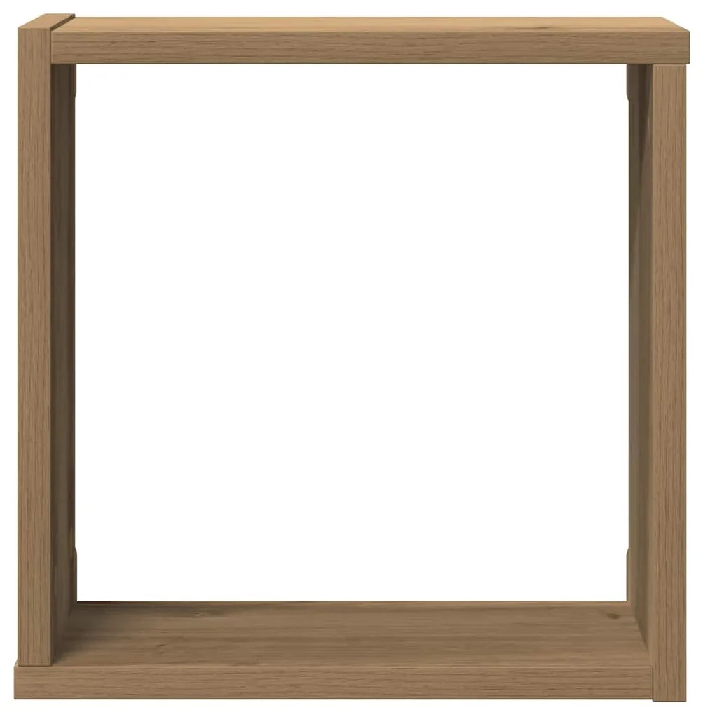 Prateleiras cubo 2 pcs derivados de madeira carvalho artisiano