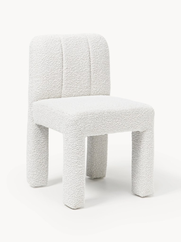 Cadeira de jantar estofada em bouclé Lukas