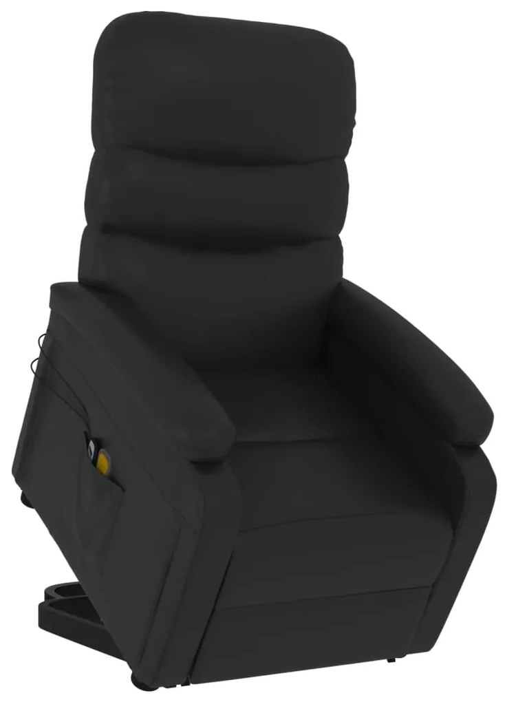 Poltrona massagens elevatória couro artificial preto