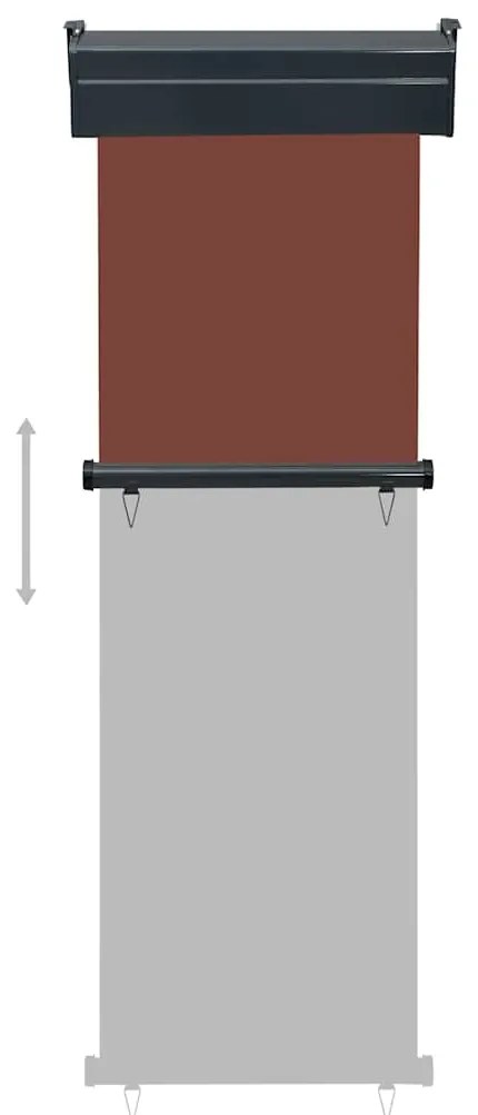 Toldo lateral para varanda 60x250 cm castanho