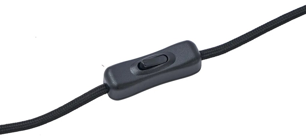 Candeeiro de Mesa Design Preto com Vidro Fumado - Mochi