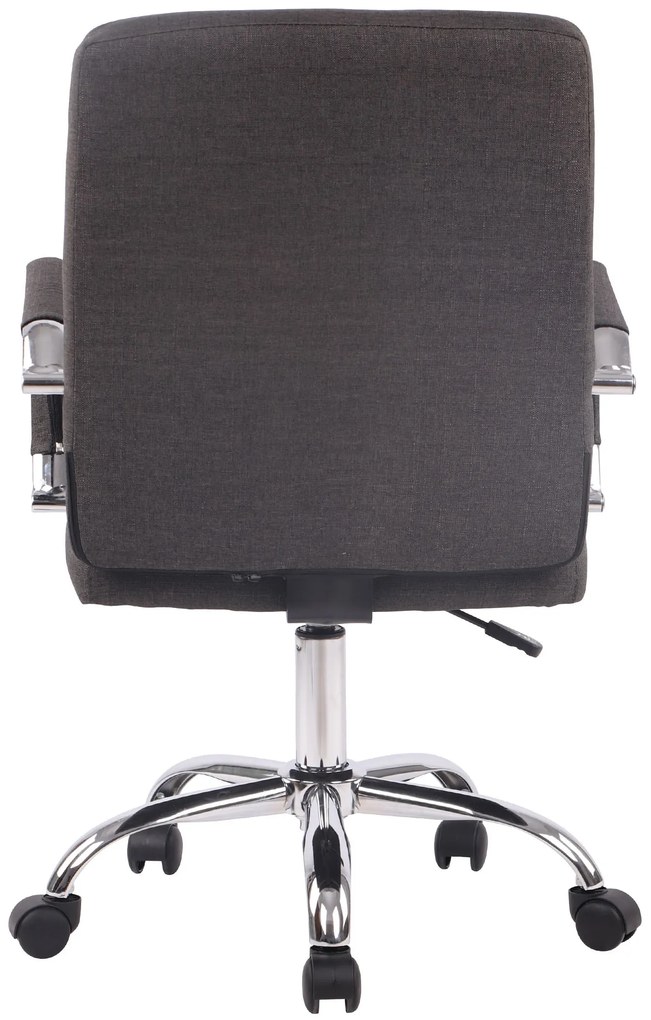 Cadeira de escritório Deli PRO em tecido com estrutura cromada 59 x 91-101 x 63 cm Cinzento escuro