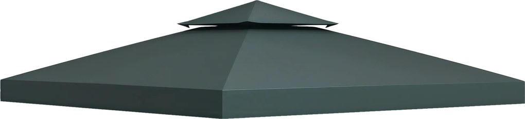 Cobertura de substituição para pergula de jardim (NÃO INLCUIDA) , poliéster, 3x3 m, cinzento antracite