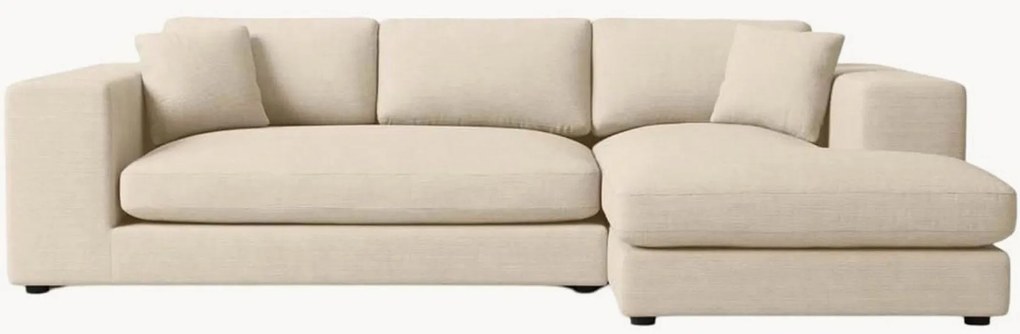 Sofá de canto em bombazina Tendance (5 lugares), canto à esquerda