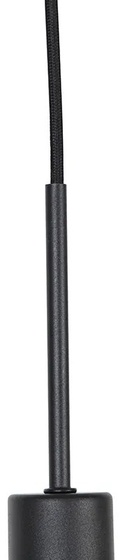 Candeeiro de suspensão moderno preto com cúpula preta 35 cm - Combi Moderno