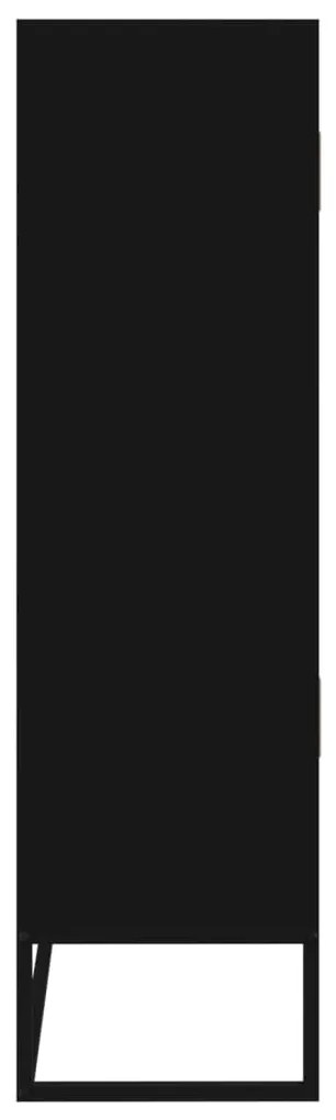 Aparador alto 70x35x125 cm derivados de madeira preto