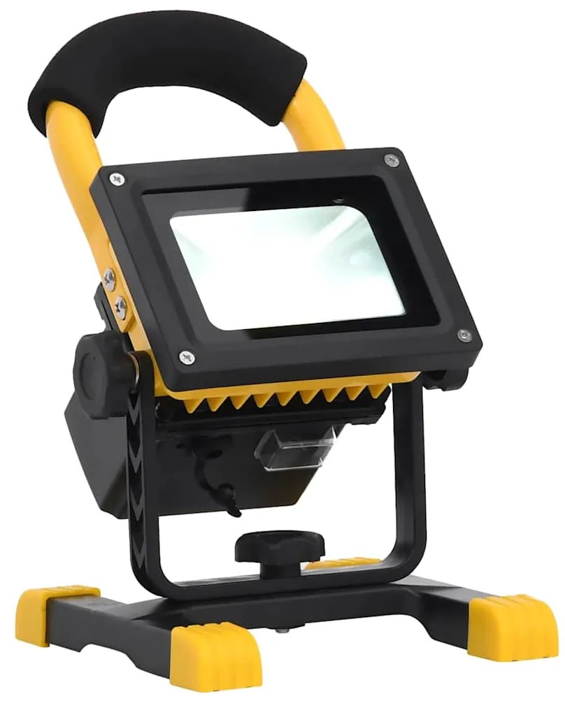 Holofote LED recarregável c/ pega 30 W branco frio