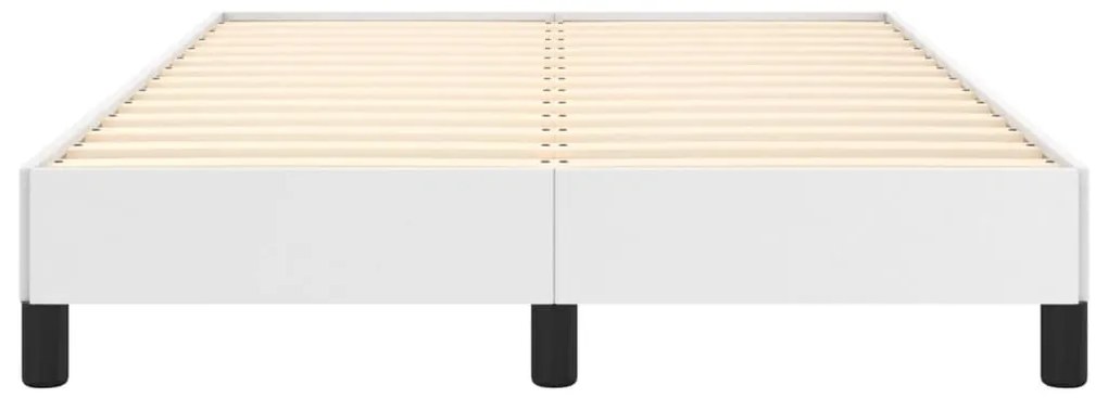 Estrutura de cama sem colchão 120x190cm couro do falso branco