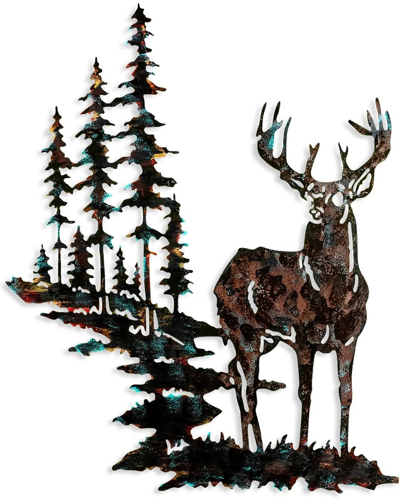 Acessório Decorativo de Parede Deer – Multicolor – 65 x 79 cm