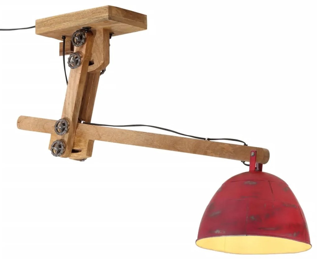 Candeeiro de teto 25 W 105x30x65-108 cm E27 vermelho desgastado