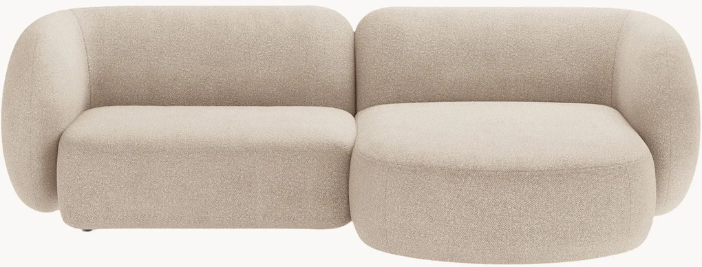Sofá de canto modular em bouclé Kate (2 lugares)