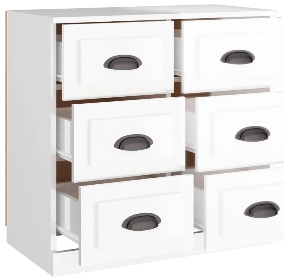 Aparador 70x35,5x67,5 cm derivados de madeira branco brilhante