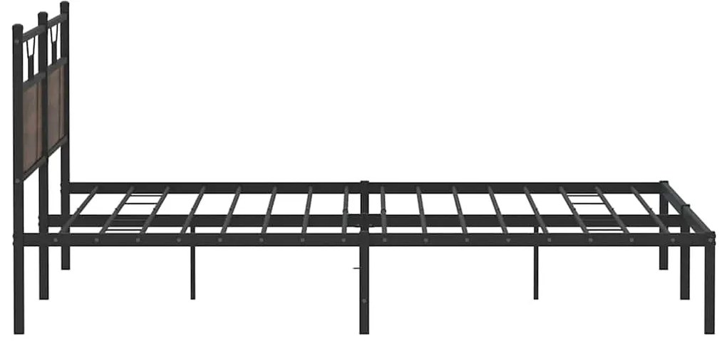 Estrutura cama sem colchão 200x200 cm carvalho castanho