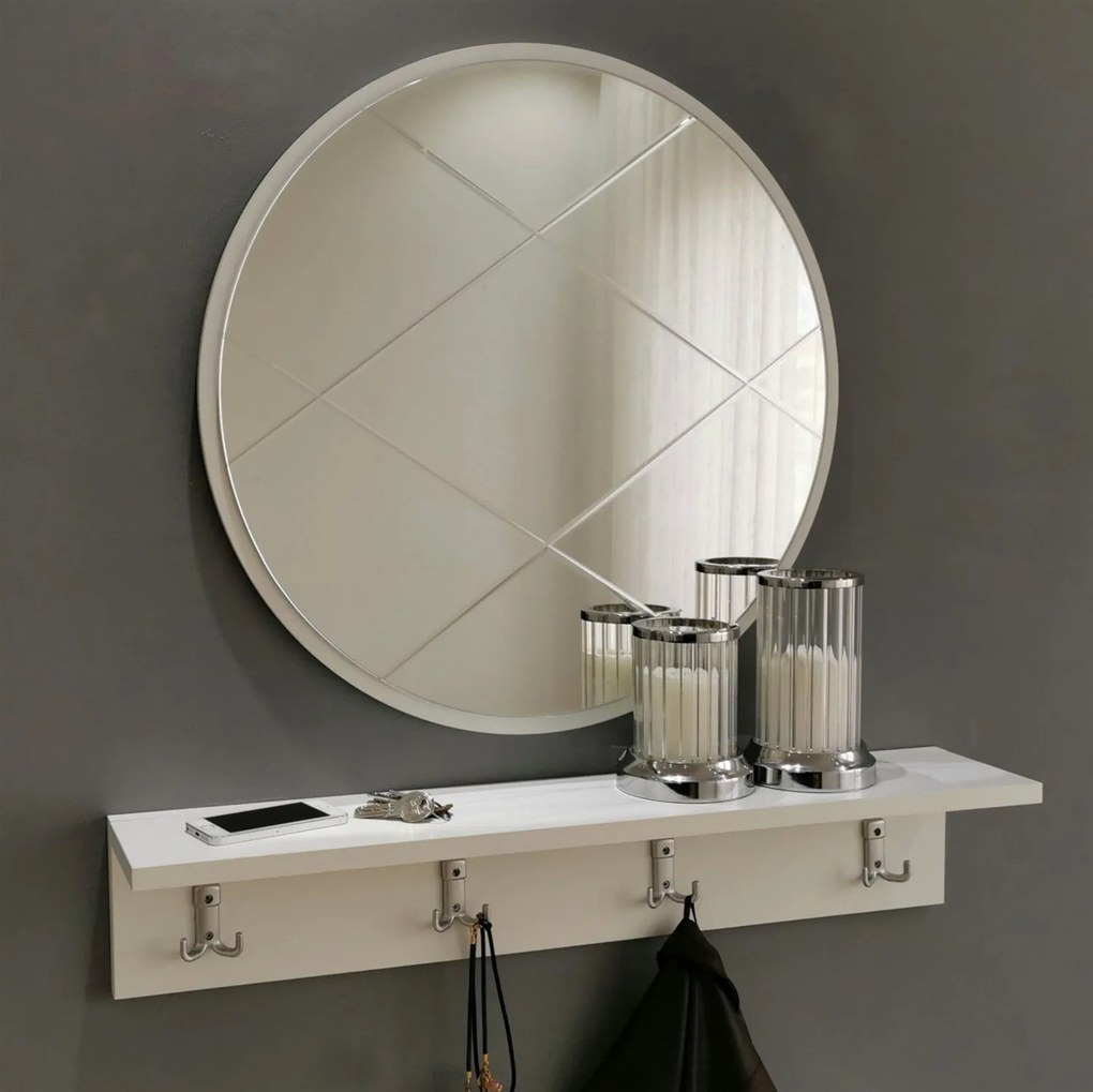 Hall Stand V100 – Branco – Largura: 80 cm Altura: 15 cm Profundidade:
